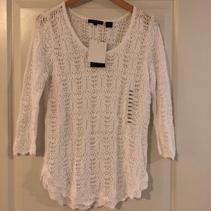 Crochet 3/4 sleeve blouse